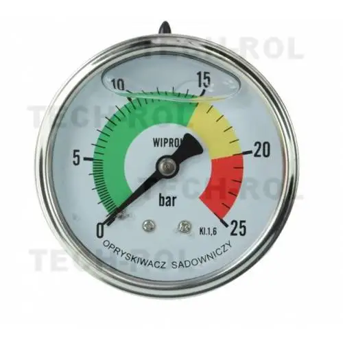 Manometr glicerynowy 0-25 bar, fi-63 mm; tylny
