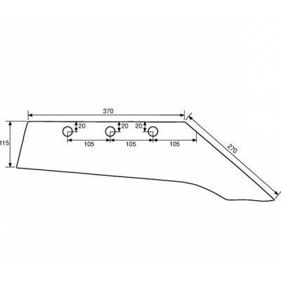 LEMIESZ DZIOBOWY LEWY LEMKEN OPAL 365mm MS22S