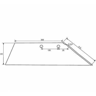 LEMIESZ PRAWY 18" LEMKEN 493x145x10