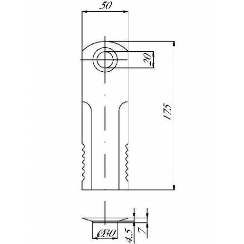 NÓŻ SZARPACZA RUCHOMY DRONNIGBOR ZĘBATY1994760C4