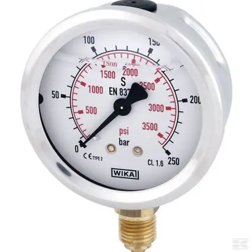 MANOMETR GLICERYNOWY FI-63 250BAR 1/4"