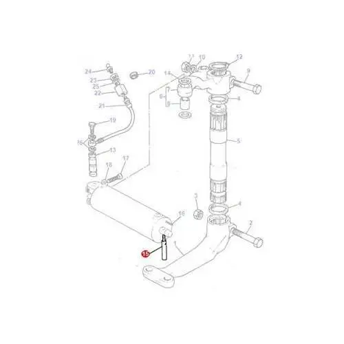 SWORZEŃ SIŁOWNIKA OSI PRZEDNIEJ MF 