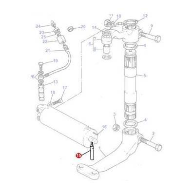 SWORZEŃ SIŁOWNIKA OSI PRZEDNIEJ MF 