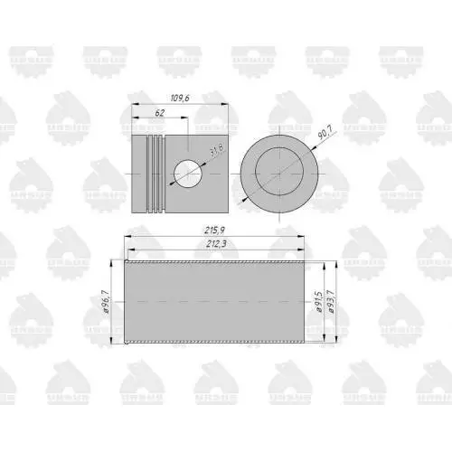 Zestaw naprawczy silnika MF-3 ORYGINAŁ URSUS