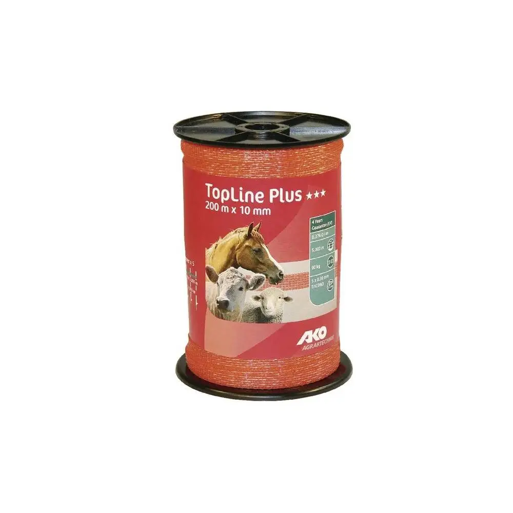 Taśma do pastucha elektrycznego 10mm 200mb AKO