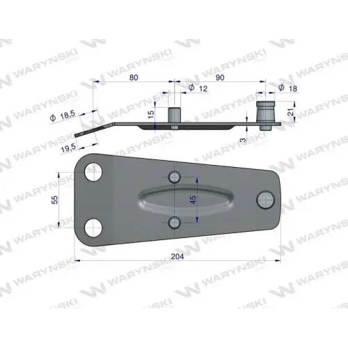 Trzymak noża kosiarki rotacyjnej 19mm WARYŃSKI