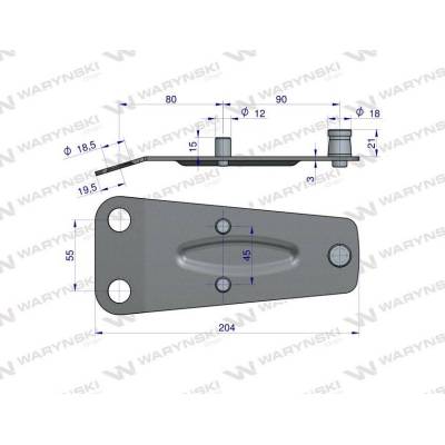 Trzymak noża kosiarki rotacyjnej 19mm WARYŃSKI