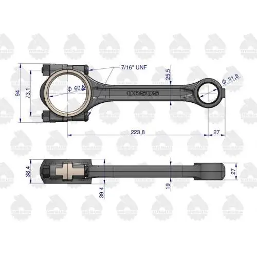 Korbowód silnika MF-3 CYL Oryginał URSUS