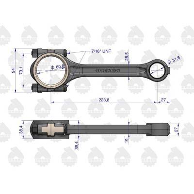 Korbowód silnika MF-3 CYL Oryginał URSUS