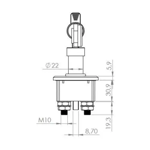 Wyłącznik masy prądu 24VDC 250A MOCNY aż 2500A