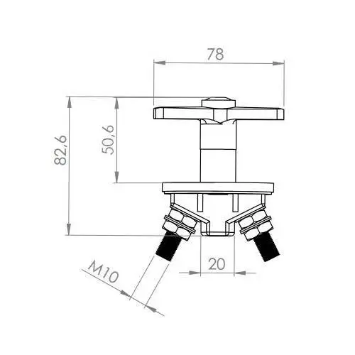 Wyłącznik masy prądu 48VDC 300A 1000A MOCNY