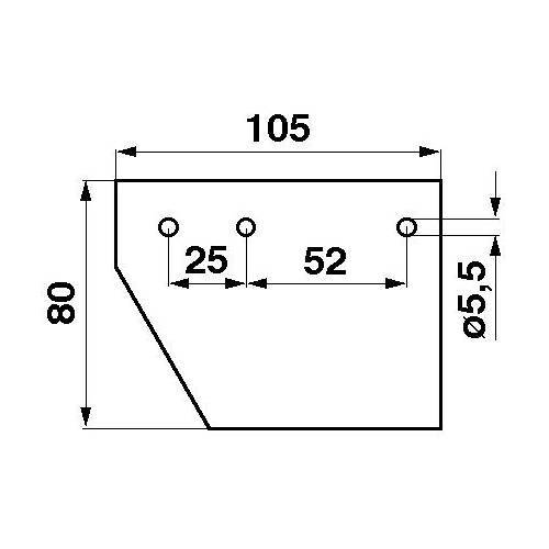 Prowadnica stalka główki kosy CLAAS 522189