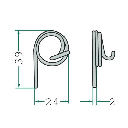 SPRĘŻYNA MOCUJĄCA PRZETRZĄSACZO ZGRABIARKI KUHN