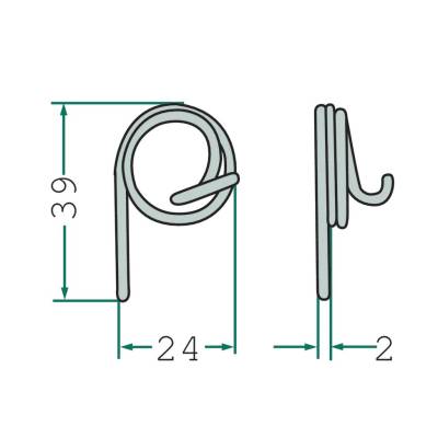 SPRĘŻYNA MOCUJĄCA PRZETRZĄSACZO ZGRABIARKI KUHN