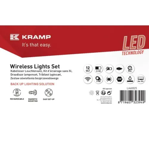 ZESTAW LAMP LEDOWYCH BEZPRZEWODOWYCH 12V Wi-Fi 