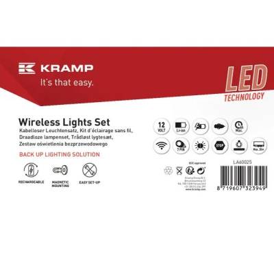 ZESTAW LAMP LEDOWYCH BEZPRZEWODOWYCH 12V Wi-Fi 