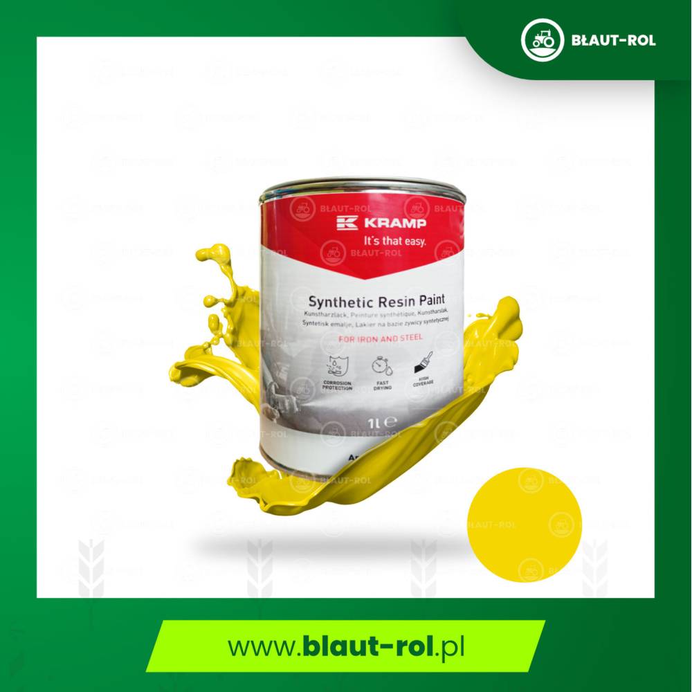 Farba lakier do metalu ŻÓŁTA JOHN DEERE od1995r 1L