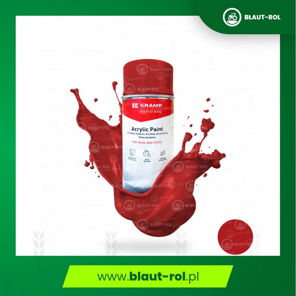 Farba lakier czerwony do maszyn FENDT spray 400ml