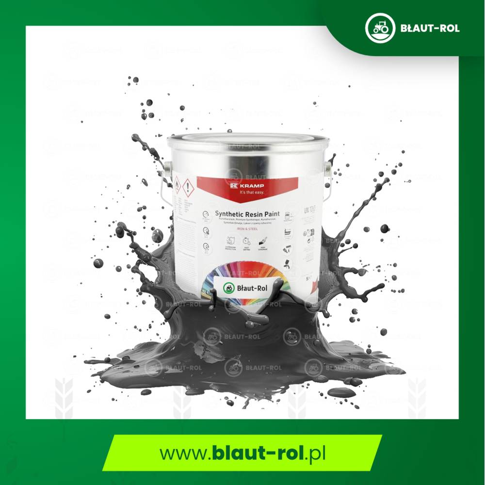 Farba lakier do metalu CZARNA CZARNY GŁĘBOKI 5L