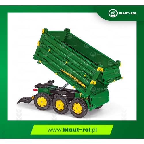 Zabawka RollyToys przyczepa John Deere z kiprem