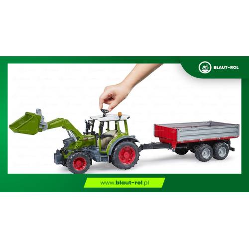 BRUDER traktor Fendt Vario 211 + tur + wywrotka