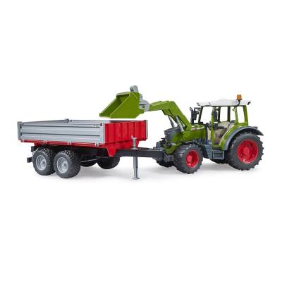 BRUDER traktor Fendt Vario 211 + tur + wywrotka
