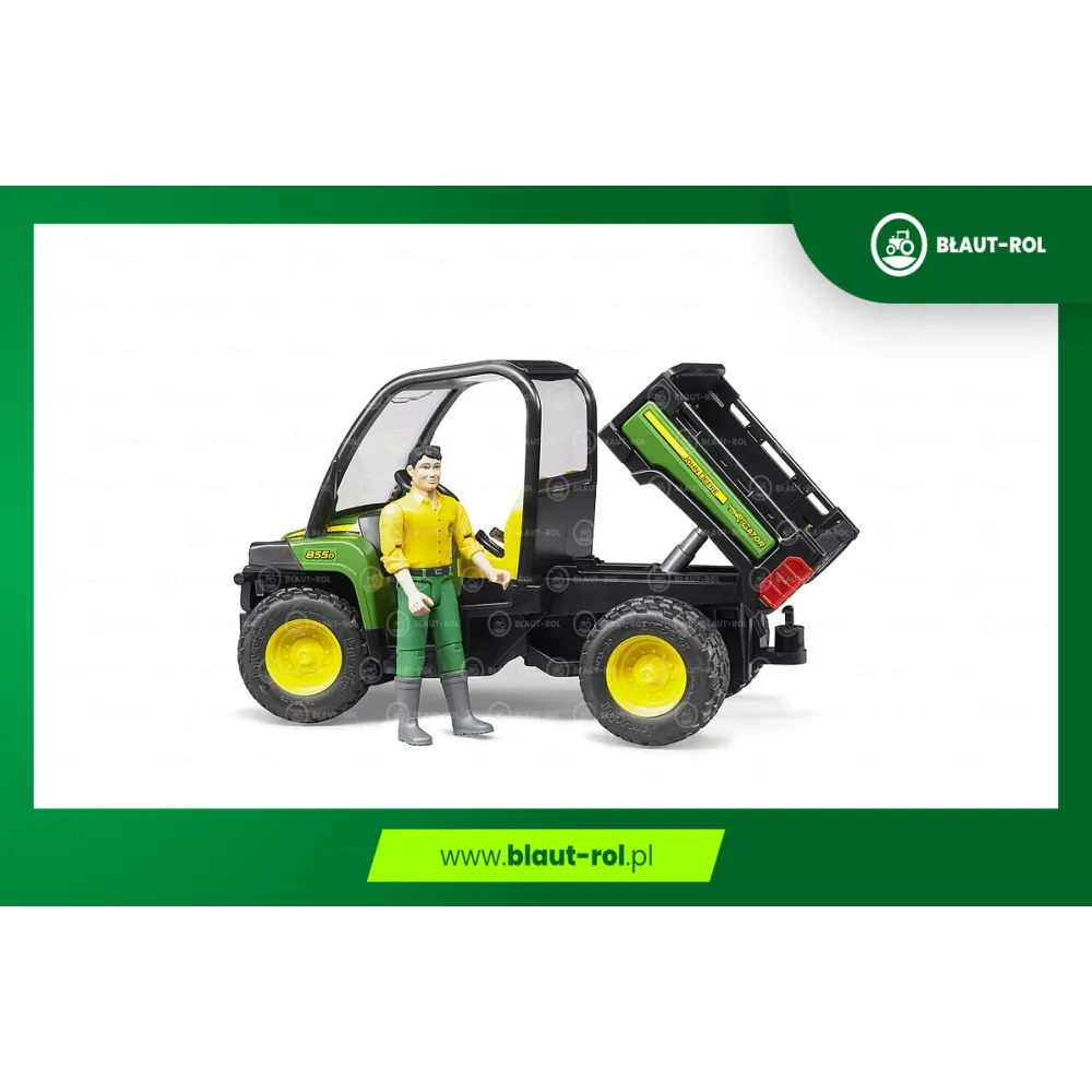 BRUDER 02490 John Deere Gator wywrotka z kierowcą