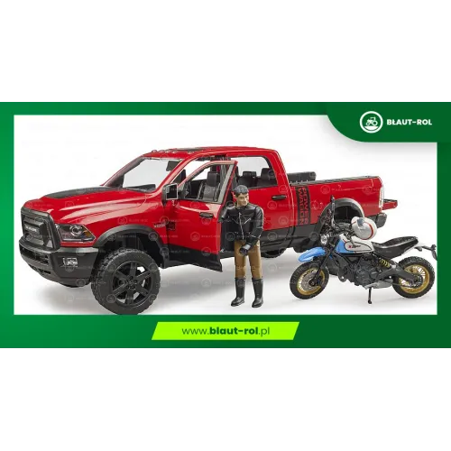 BRUDER Dodge RAM 2500 Power Wagon +Ducati motocykl