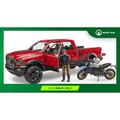 BRUDER Dodge RAM 2500 Power Wagon +Ducati motocykl