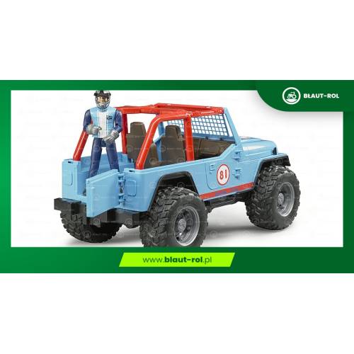 BRUDER Jeep Cross Racer niebieski z kierowcą 02541