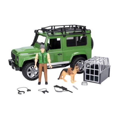 BRUDER 02587 Land Rover z figurką leśniczego i psa