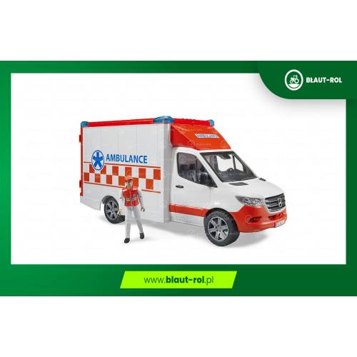 BRUDER 02676 Karetka ambulans z figurką ratownika