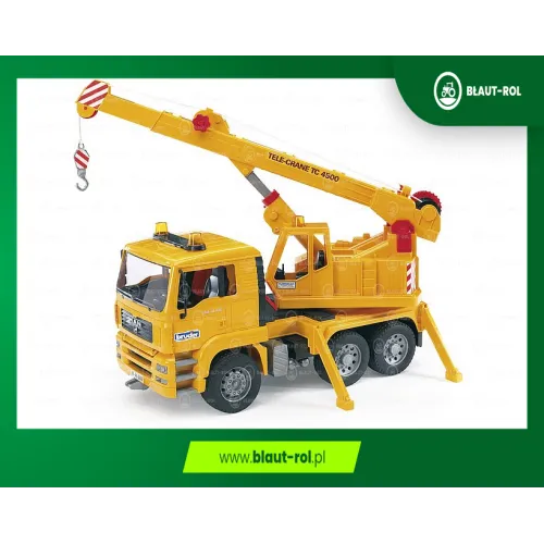 BRUDER Samochód ciężarowy MAN dźwig 02754