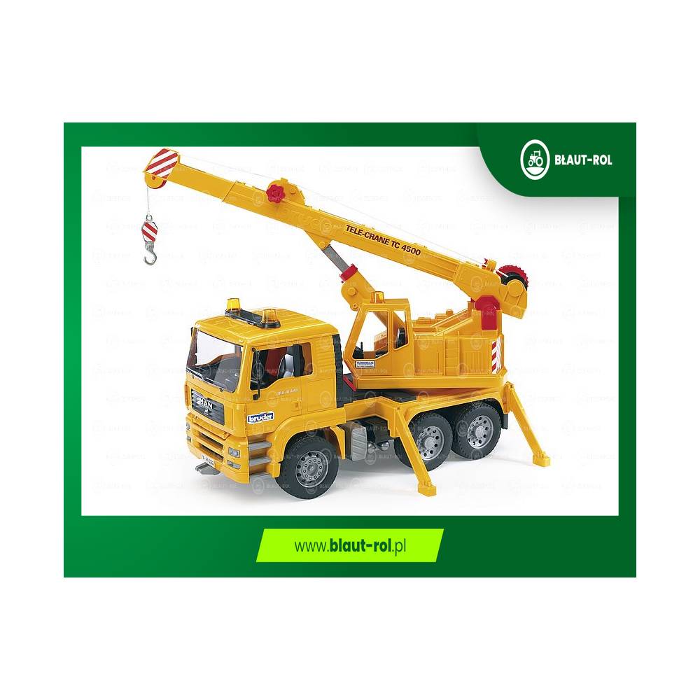 BRUDER Samochód ciężarowy MAN dźwig 02754