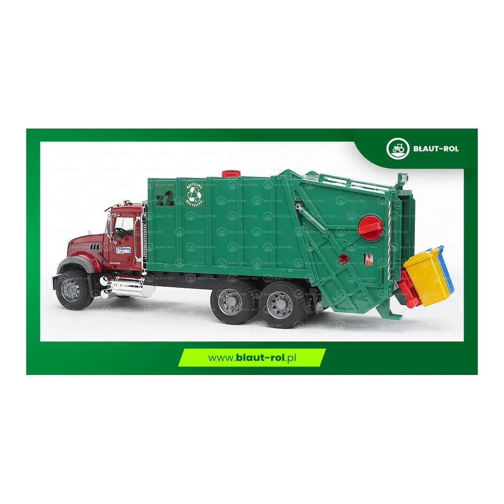BRUDER Ciężarówka Mack śmieciarka 02812