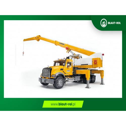 BRUDER Ciężarówka Mack z dźwigiem Liebherr 02818