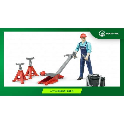 BRUDER 62100 bWorld figurka mechanika z akcesoriam