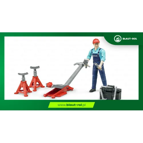 BRUDER 62100 bWorld figurka mechanika z akcesoriam