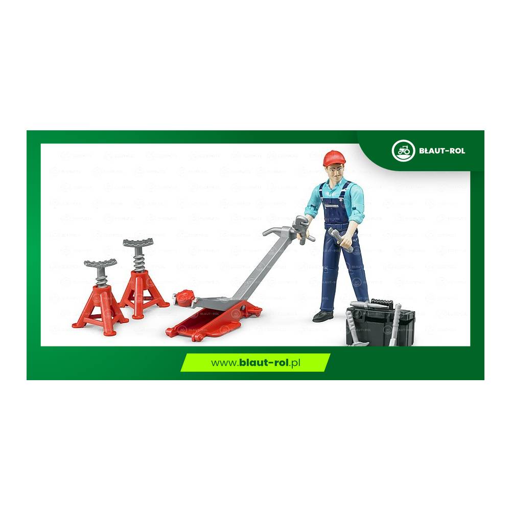 BRUDER 62100 bWorld figurka mechanika z akcesoriam