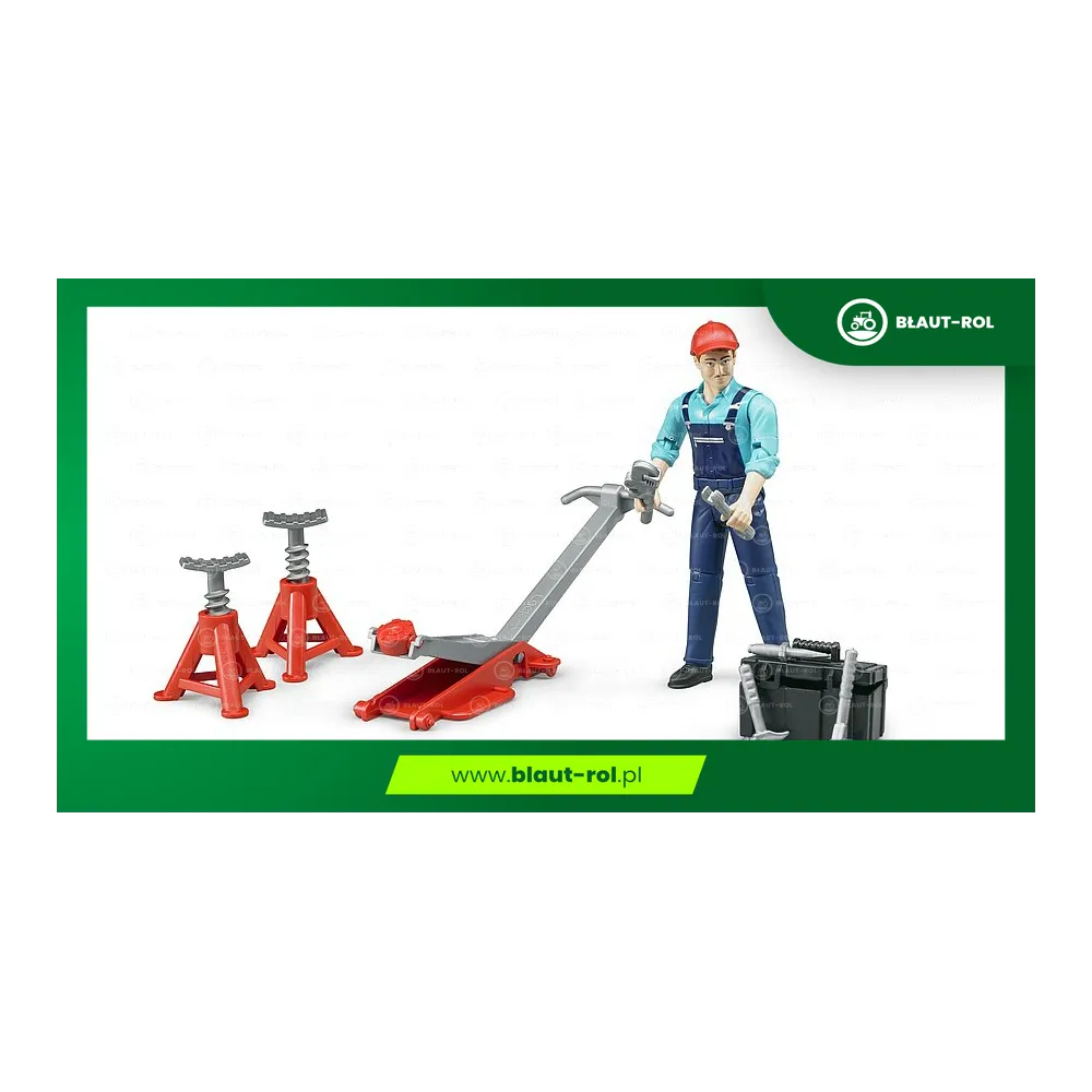 BRUDER 62100 bWorld figurka mechanika z akcesoriam
