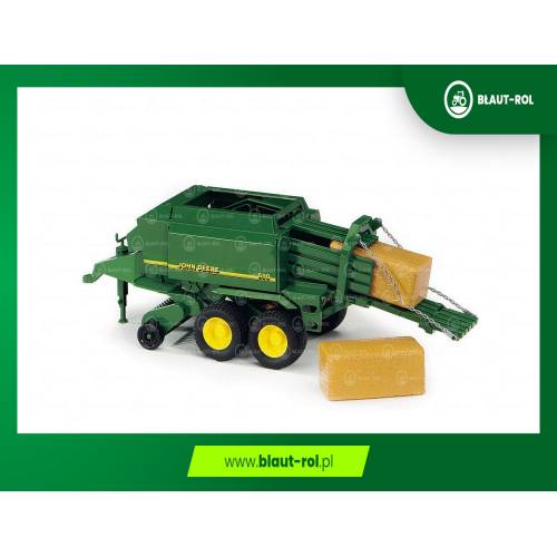 BRUDER John Deere prasa do słomy + 2 kostki 02017