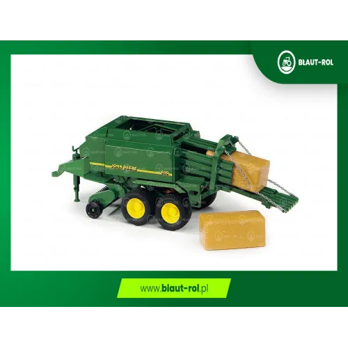 BRUDER John Deere prasa do słomy + 2 kostki 02017