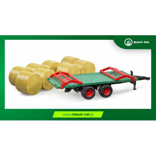 BRUDER przyczepa do balotów z 8 belami słomy 02220
