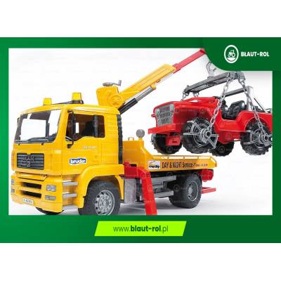 BRUDER Ciężarówka MAN pomoc drogowa + JEEP 02750