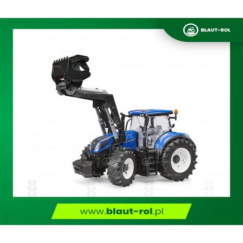 BRUDER traktor ciągnik New Holland T7 + ładowacz 