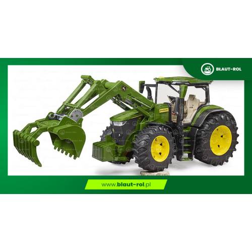 BRUDER John Deere 7R Traktor ciągnik z ładowaczem 