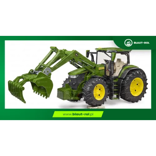 BRUDER John Deere 7R Traktor ciągnik z ładowaczem 