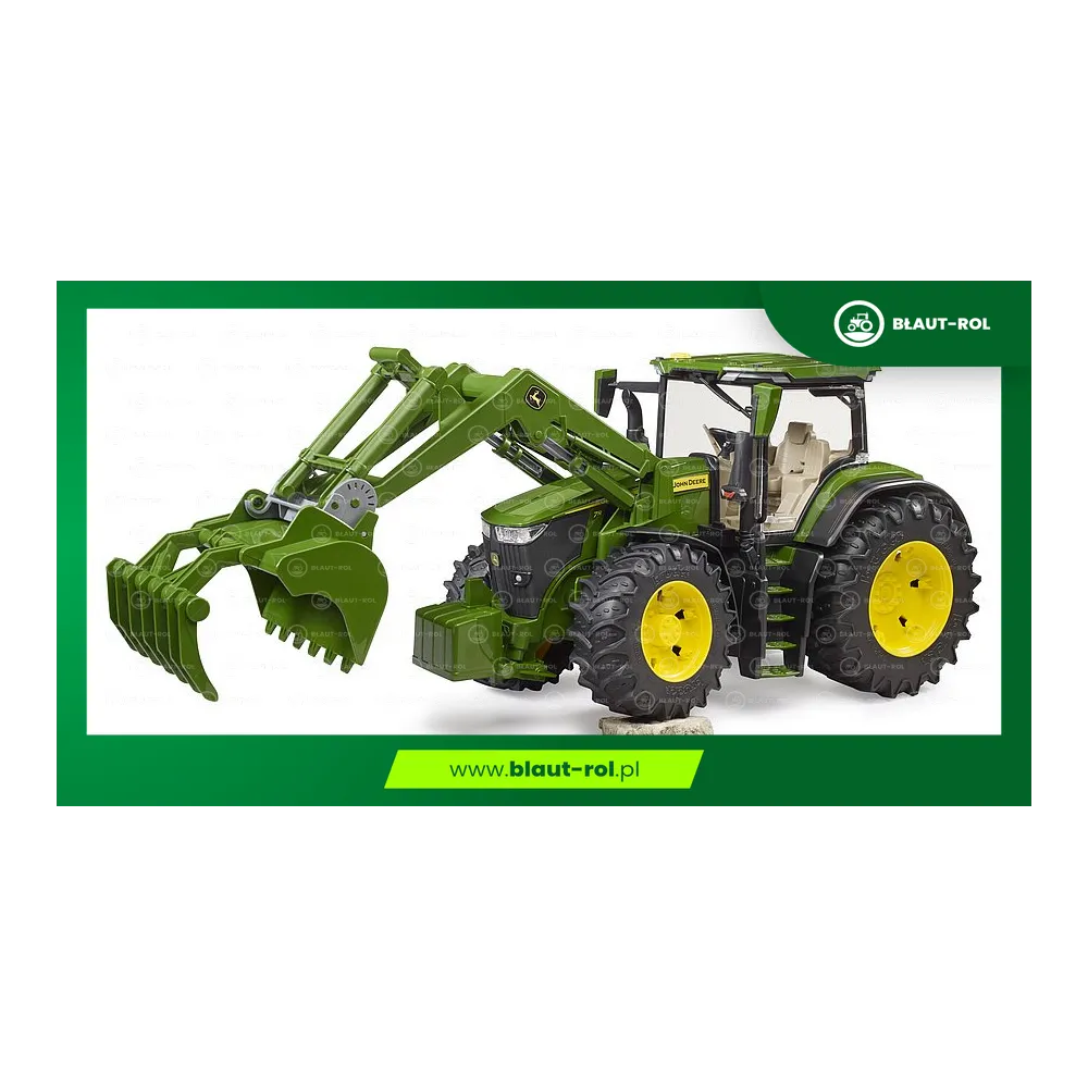 BRUDER John Deere 7R Traktor ciągnik z ładowaczem 