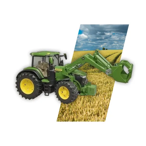 BRUDER John Deere 7R Traktor ciągnik z ładowaczem 