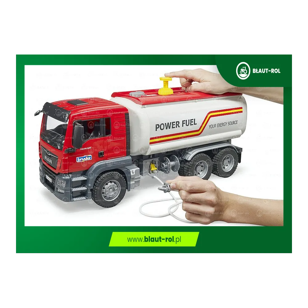BRUDER Cysterna MAN TGS ciężarówka zabawka na wodę